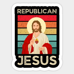 Republican-Jesus Sticker